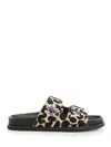 Tory Burch Black Open Toe Sandals In Multi