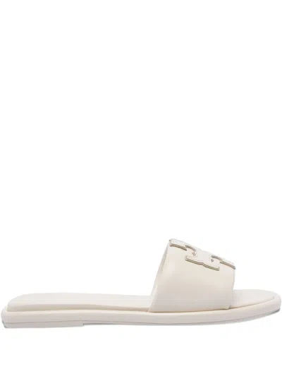 Tory Burch Sporty Slide With Double T In Neutral