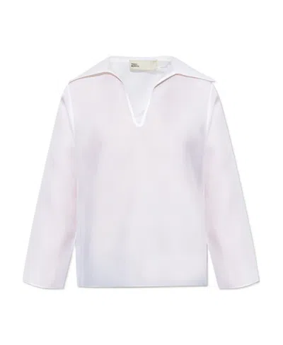 TORY BURCH TORY BURCH V-NECK LONG SLEEVED BLOUSE