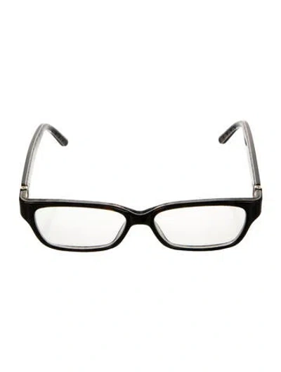 Pre-owned Tory Burch Square Eyeglasses In Black