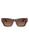 Tory Burch Square-frame Sunglasses In Brown