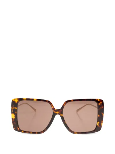Tory Burch Square-frame Sunglasses In Brown
