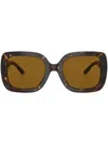 Tory Burch Square-frame Sunglasses In Brown