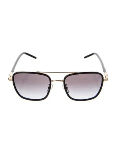 Pre-owned Tory Burch Square Gradient Sunglasses In Black