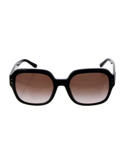 Pre-owned Tory Burch Square Gradient Sunglasses In Black
