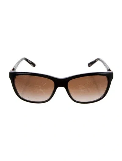 Pre-owned Tory Burch Square Gradient Sunglasses In Black