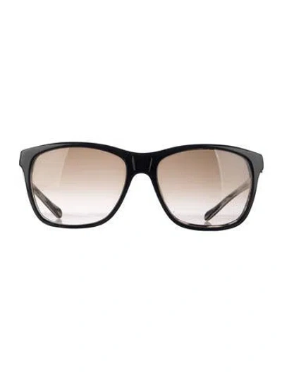 Pre-owned Tory Burch Square Gradient Sunglasses In Black