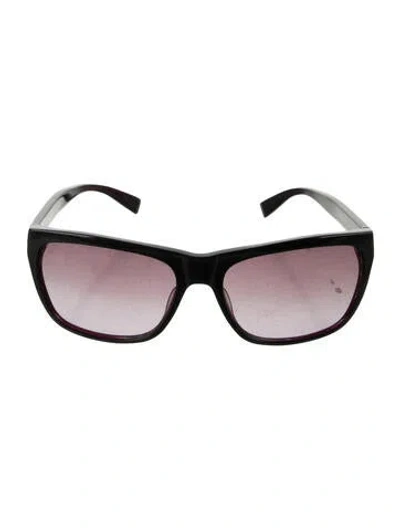 Pre-owned Tory Burch Square Gradient Sunglasses In Black/blue