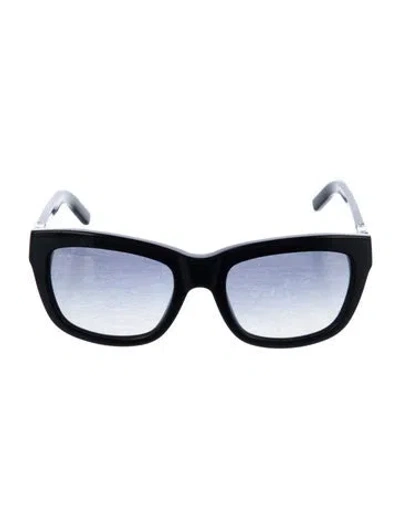 Pre-owned Tory Burch Square Gradient Sunglasses In Blue