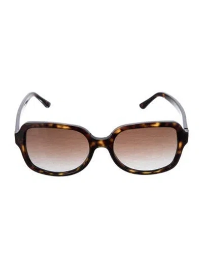 Pre-owned Tory Burch Square Gradient Sunglasses In Brown
