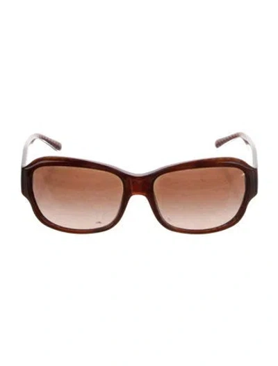 Pre-owned Tory Burch Square Gradient Sunglasses In Brown