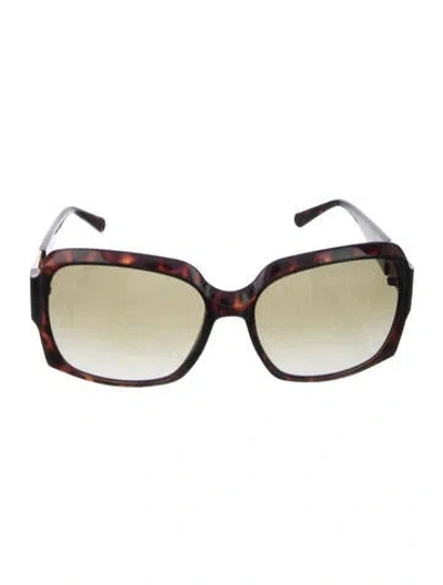 Pre-owned Tory Burch Square Gradient Sunglasses In Brown
