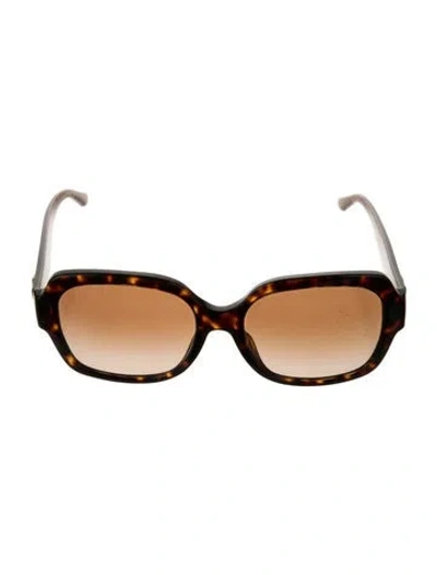Pre-owned Tory Burch Square Gradient Sunglasses In Brown