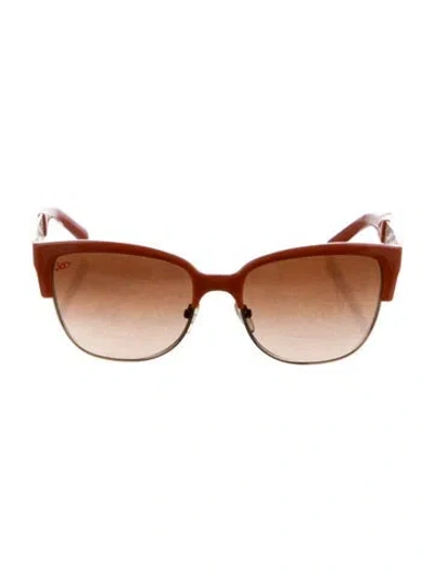 Pre-owned Tory Burch Square Gradient Sunglasses In Gold