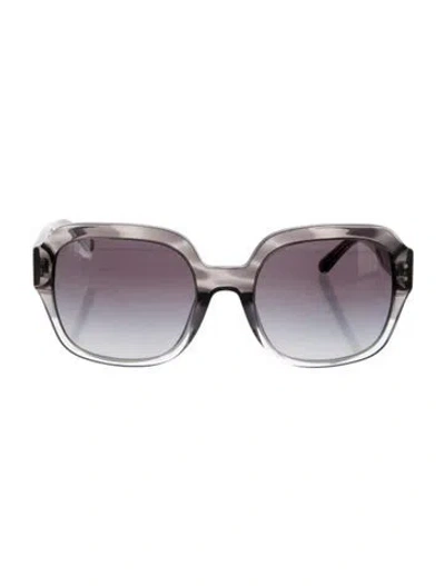 Pre-owned Tory Burch Square Gradient Sunglasses In Gray