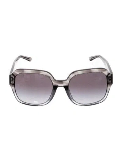 Pre-owned Tory Burch Square Gradient Sunglasses In Grey