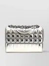 Tory Burch Square Quilted Metallic Chain Strap Shoulder Bag