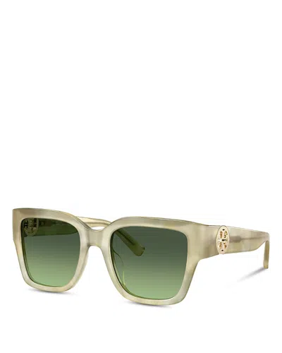 Tory Burch Square Sunglasses, 52mm In Green