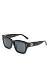 Tory Burch Square Sunglasses, 53mm In Black