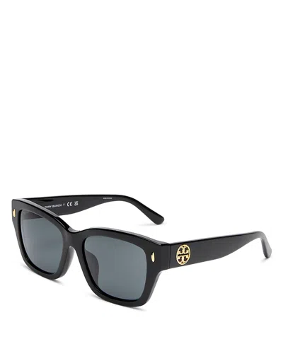 Tory Burch Square Sunglasses, 53mm In Black