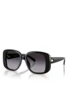 Tory Burch Square Sunglasses, 53mm In Black