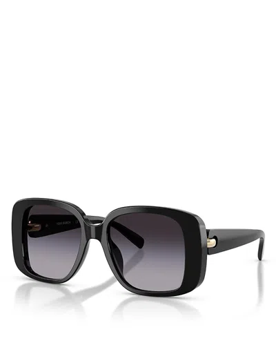 Tory Burch Square Sunglasses, 53mm In Black