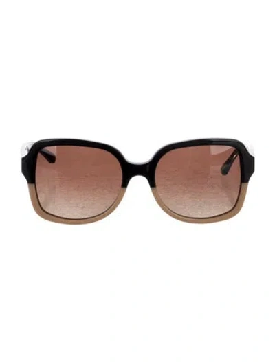 Pre-owned Tory Burch Square Tinted Sunglasses In Black