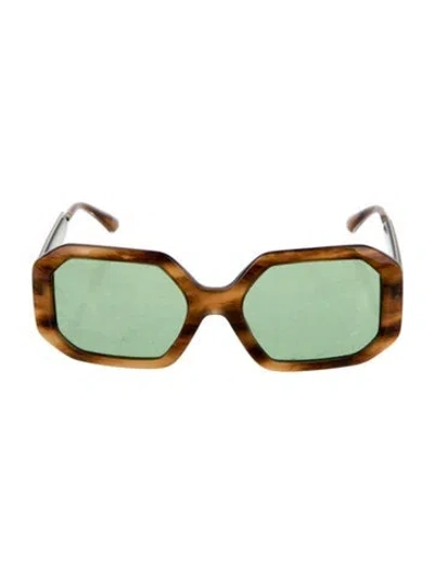 Pre-owned Tory Burch Square Tinted Sunglasses In Brown