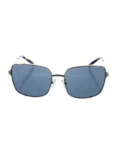 Pre-owned Tory Burch Square Tinted Sunglasses In Gold