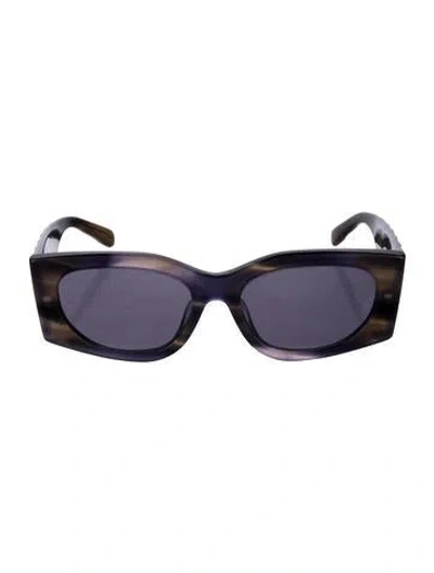Pre-owned Tory Burch Square Tinted Sunglasses In Purple