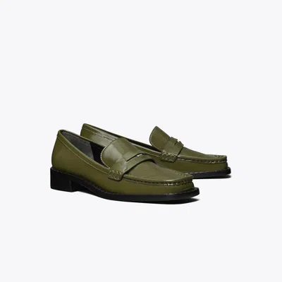 Tory Burch Square Toe Loafer 25mm In Green