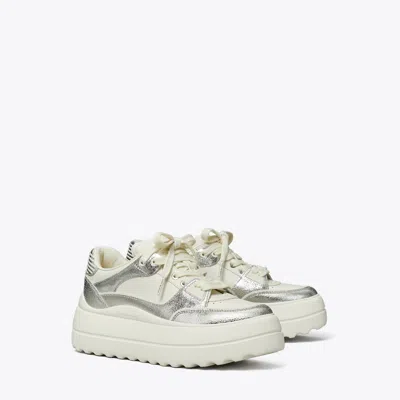 Tory Burch Stage Sneaker In Silver