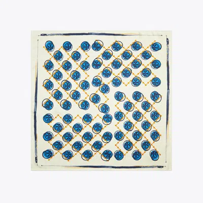 Tory Burch Stamped T Monogram Neckerchief In White