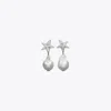Tory Burch Star Cultured Pearl Drop Earrings In Metallic