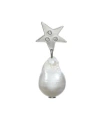 Tory Burch Star Pearl Pendant Earrings In Silver/pearl/crystal