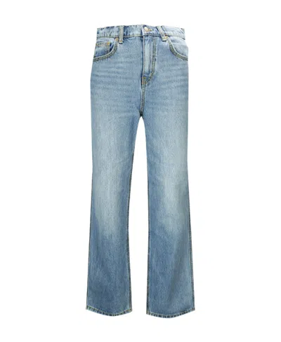 Tory Burch Straight-leg Denim Jeans In Blue