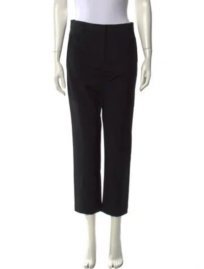 Pre-owned Tory Burch Straight Leg Pants In Black
