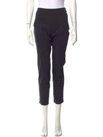 Pre-owned Tory Burch Straight Leg Pants In Black