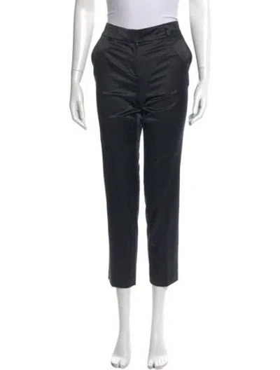 Pre-owned Tory Burch Straight Leg Pants In Black