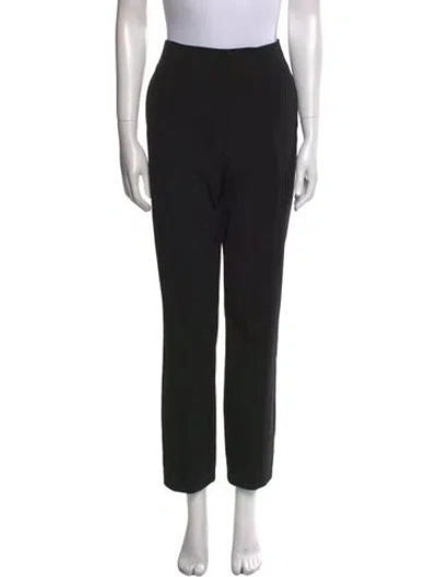 Pre-owned Tory Burch Straight Leg Pants In Black