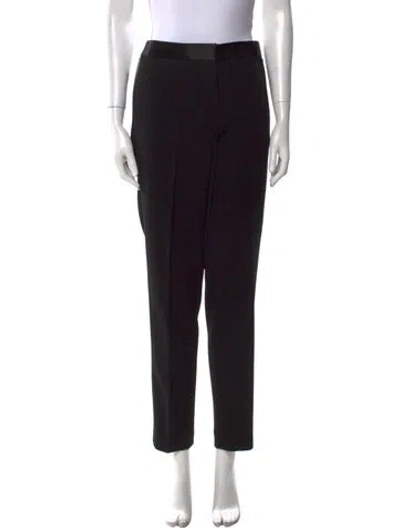 Pre-owned Tory Burch Straight Leg Pants In Black