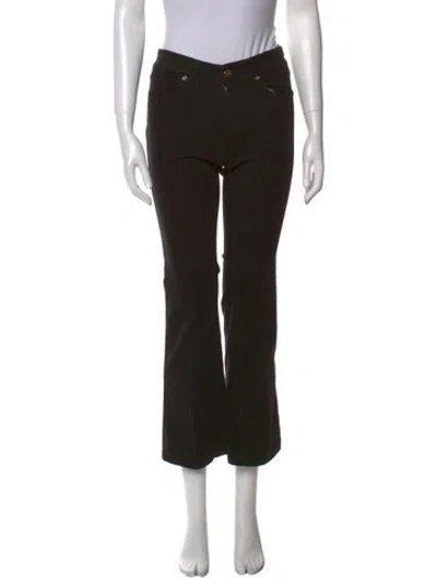 Pre-owned Tory Burch Straight Leg Pants In Black