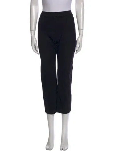 Pre-owned Tory Burch Straight Leg Pants In Black