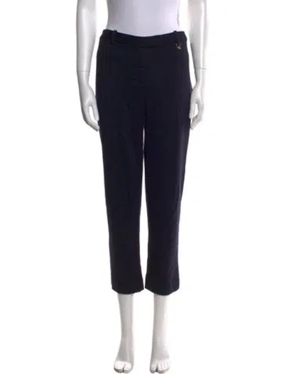 Pre-owned Tory Burch Straight Leg Pants In Black