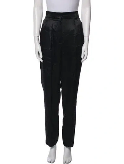 Pre-owned Tory Burch Straight Leg Pants In Black