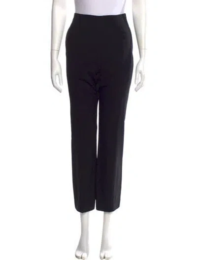Pre-owned Tory Burch Straight Leg Pants In Black