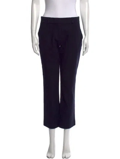 Pre-owned Tory Burch Straight Leg Pants In Black