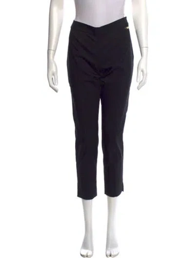 Pre-owned Tory Burch Straight Leg Pants In Black