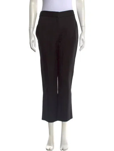 Pre-owned Tory Burch Straight Leg Pants In Black