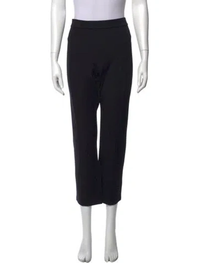 Pre-owned Tory Burch Straight Leg Pants In Black